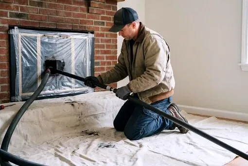 Clean chimney sweep in an Upper Arlington living room